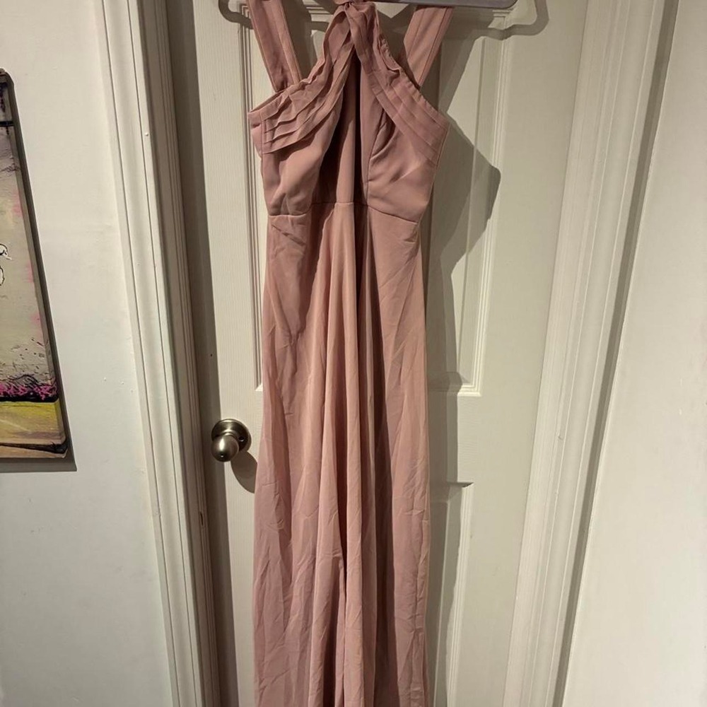 NWT Fashion Nova Blush Pink Open Back Maxi Dress Size Small | Formal Bridesmaid